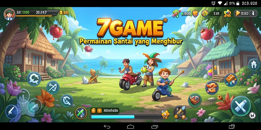 Gameplay menyenangkan dari 7GAME dalam suasana santai.