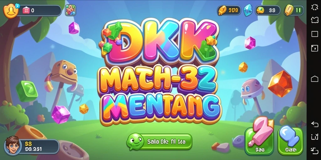 Screenshot dari gameplay DKK menampilkan momen mencocokkan elemen Match-3.