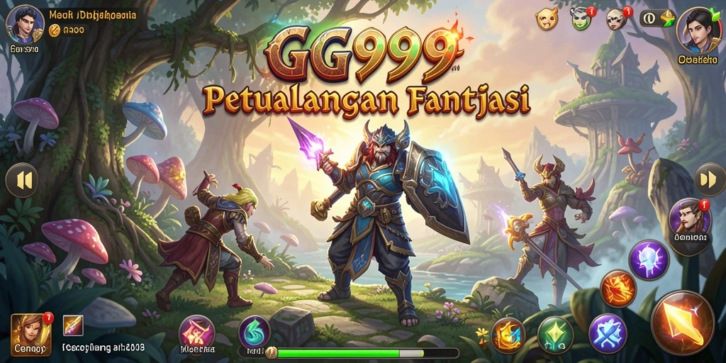 Tampilan gameplay GG999 yang memukau dengan pertempuran seru dan eksplorasi.