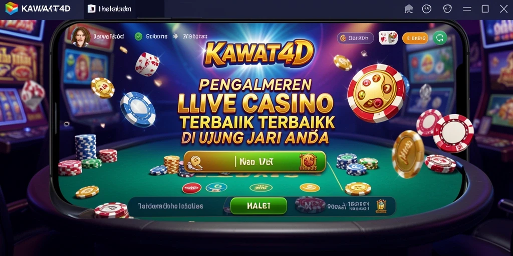 Tampilan menangkap keseruan gameplay Live Casino di KAWAT4D.