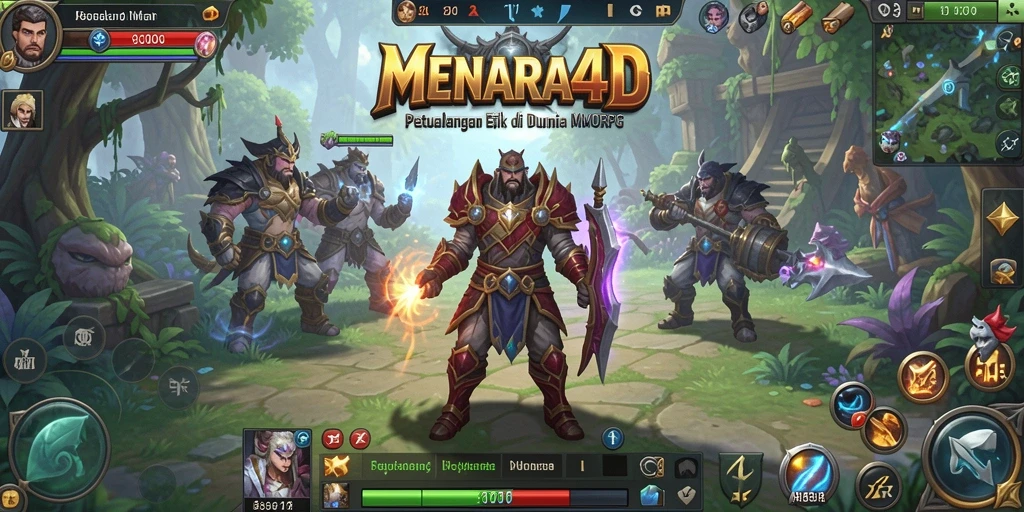 Tampilan gameplay <strong>MENARA4D</strong> dengan pertarungan seru di dunia MMORPG.