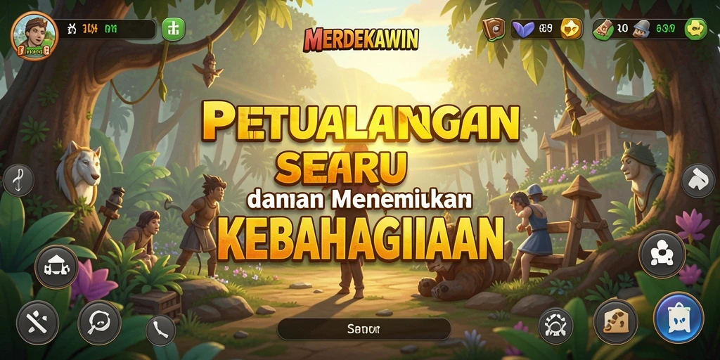 Tangkapan layar gameplay MERDEKAWIN yang menampilkan petualangan seru.