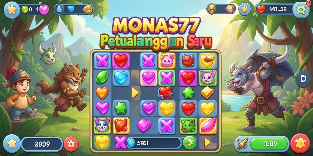 Gameplay seru MONAS77 dengan grafis colorful dan tantangan menarik.