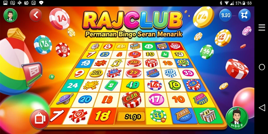 Tampilan gameplay seru RAJACLUB yang penuh warna.