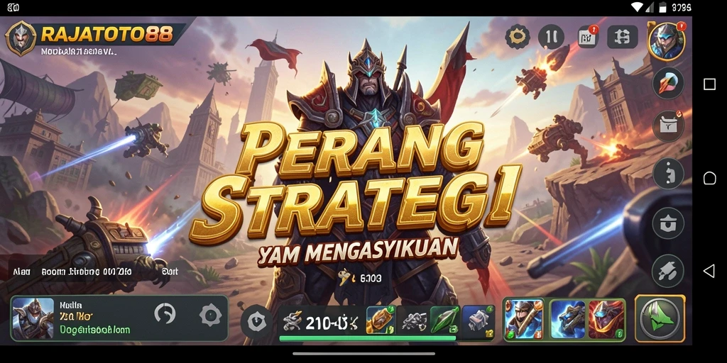 Tampilan gameplay SLG RAJATOTO88 yang menantang dan interaktif.