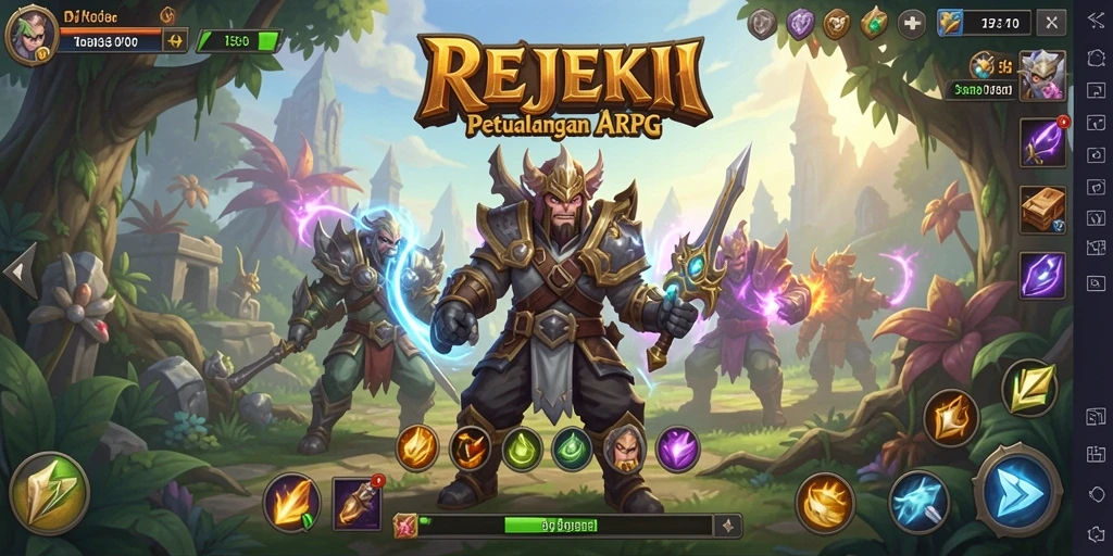 Tampilan gameplay seru dan penuh aksi dalam REJEKI.