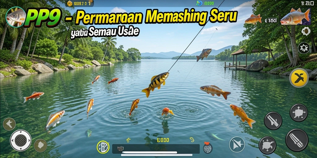 Tampilan gameplay RP99 dengan suasana memancing yang mengasyikkan.