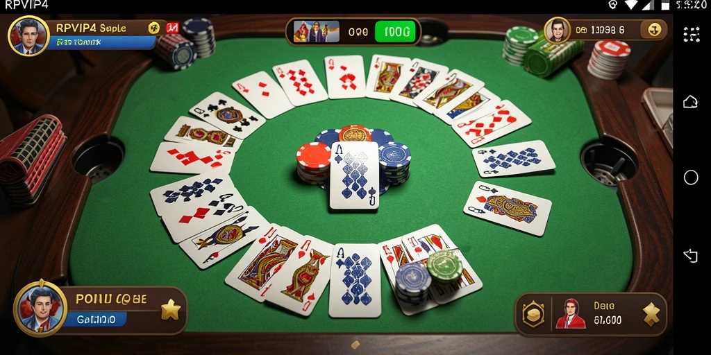 Tampilan gameplay seru dalam RPVIP4 saat bermain Gaple.