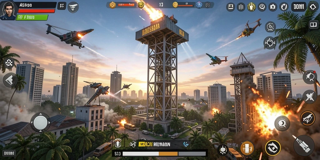 Tampilan gameplay S13 dengan strategi menara pertahanan yang mendebarkan.