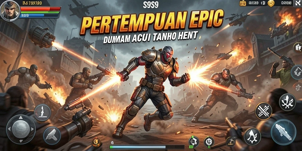 Tampilan gameplay S9S9 yang intens dan penuh aksi.